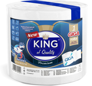 Paper towel KING OF QUALITY BIG PREMIUM 500 sheets 1 roll